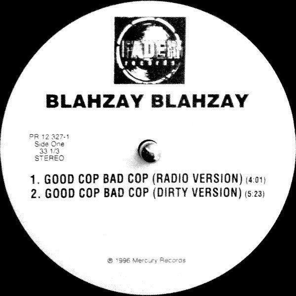 Blahzay Blahzay : Good Cop Bad Cop (12", Promo)