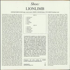 Lionlimb : Shoo (LP, Album, Ltd, Yel)
