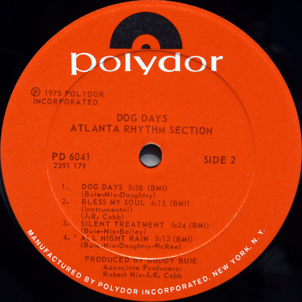 Atlanta Rhythm Section : Dog Days (LP, Album, PRC)