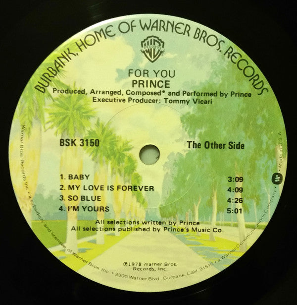 Prince : For You (LP, Album, Jac)