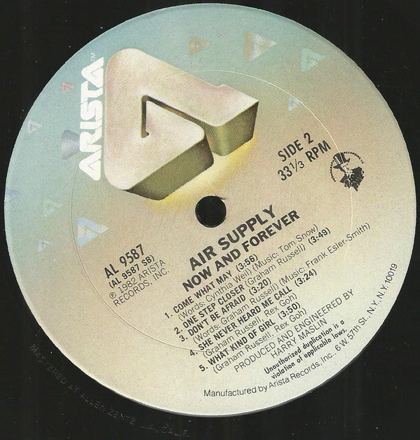 Air Supply : Now And Forever (LP, Album, Pit)