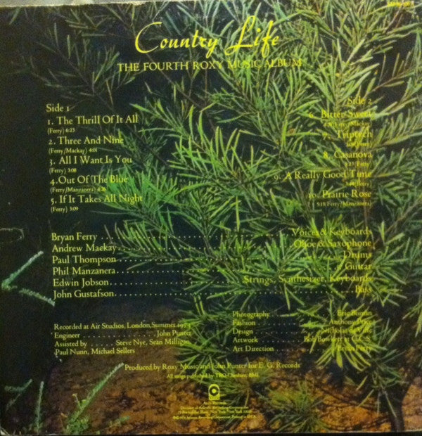 Roxy Music : Country Life (LP, Album, RE, Cen)