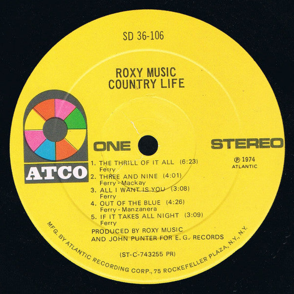Roxy Music : Country Life (LP, Album, RE, Cen)