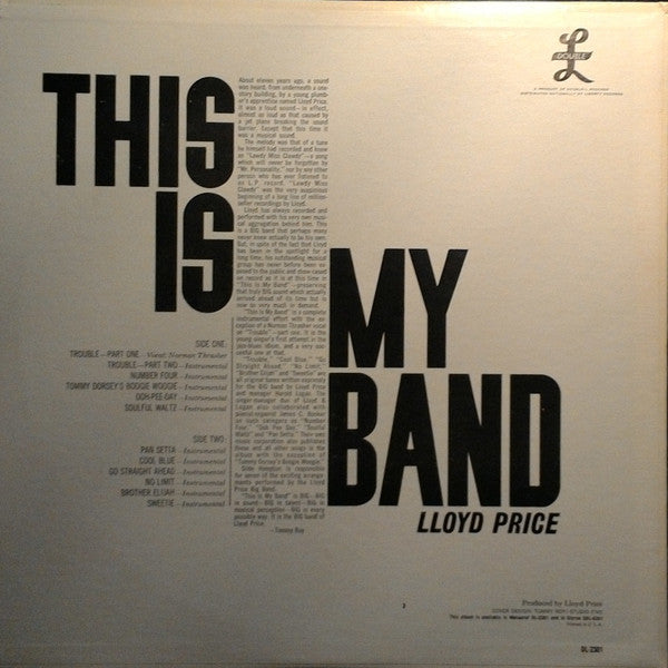 Lloyd Price : This Is My Band (LP, Album, Mono)