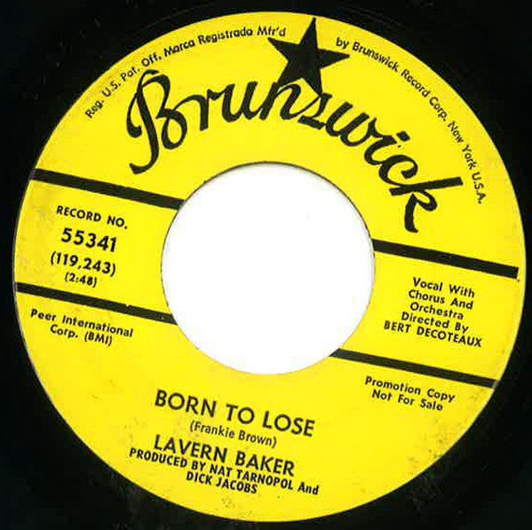 LaVern Baker : Born To Lose (7", Promo)