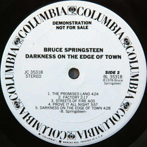 Bruce Springsteen : Darkness On The Edge Of Town (LP, Album, Promo, Ter)