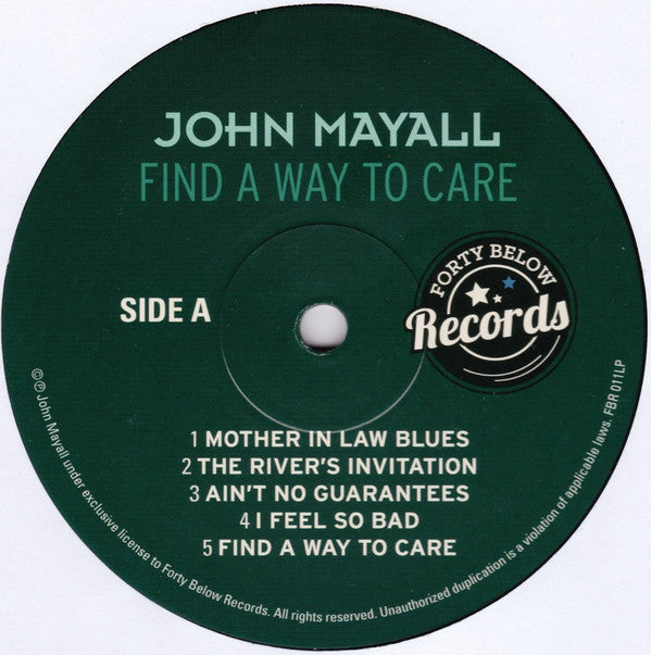 John Mayall : Find A Way To Care (LP, Album)
