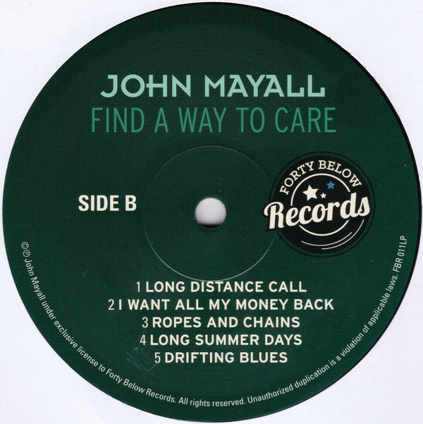 John Mayall : Find A Way To Care (LP, Album)