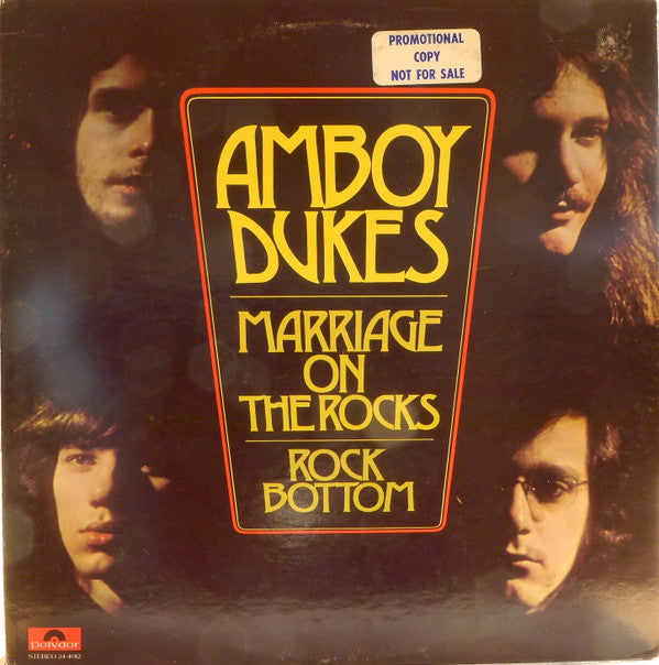 The Amboy Dukes : Marriage On The Rocks - Rock Bottom (LP, Album, Mon)