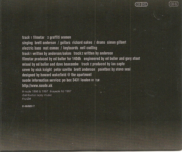 Suede : Filmstar (CD, Single)
