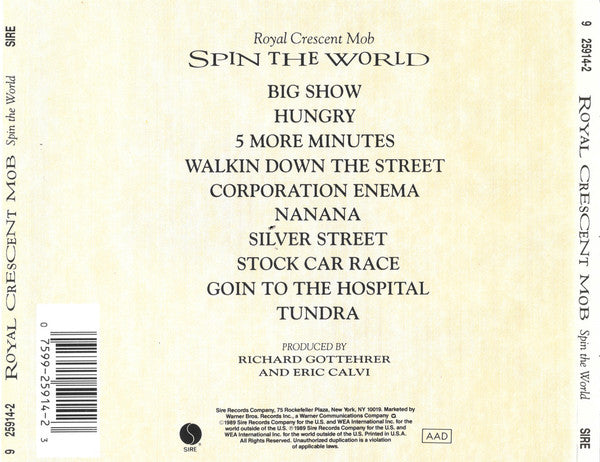 Royal Crescent Mob : Spin The World (CD, Album)