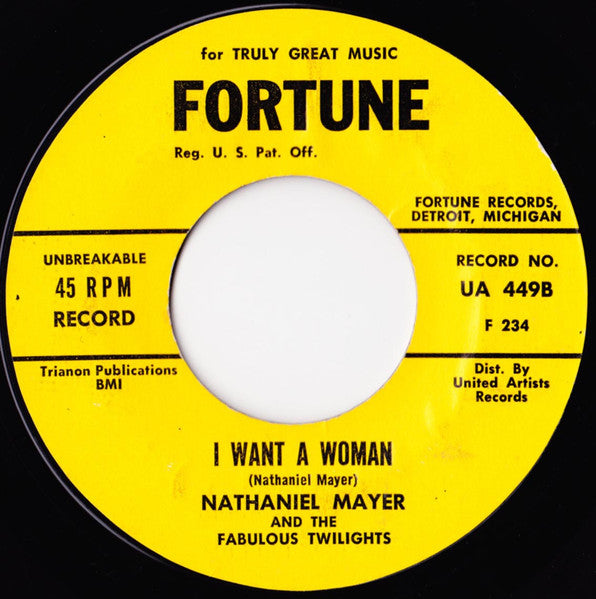 Nathaniel Mayer And The Fabulous Twilights* : Village Of Love (7", Single, Ter)