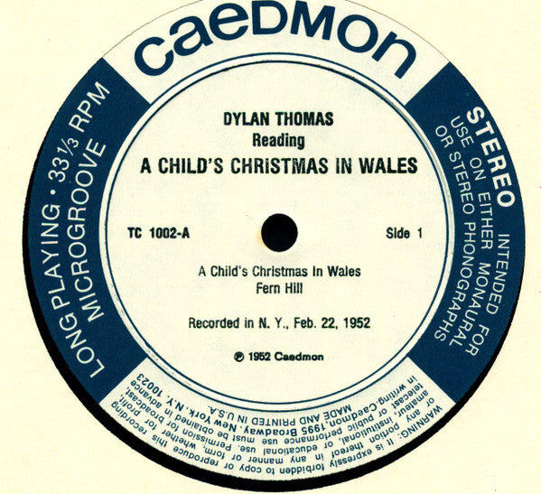 Dylan Thomas : Reading Volume 1 (LP, RE)