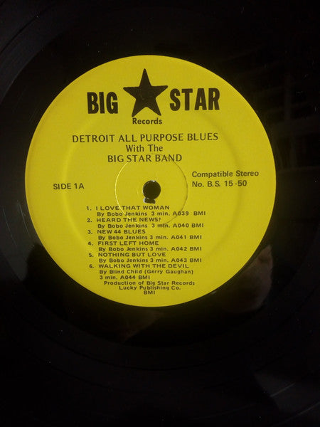 Bobo Jenkins With The Big Star Band / Various : Detroit All Purpose Blues (LP, Comp)