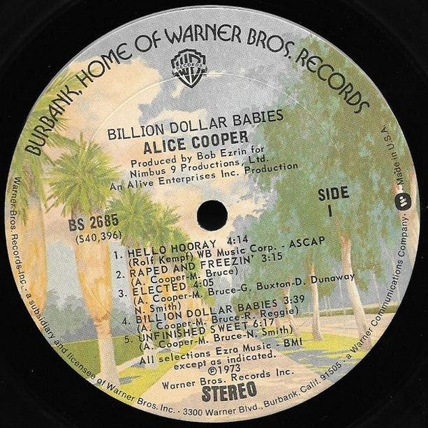 Alice Cooper : Billion Dollar Babies (LP, Album, RP, Ter)
