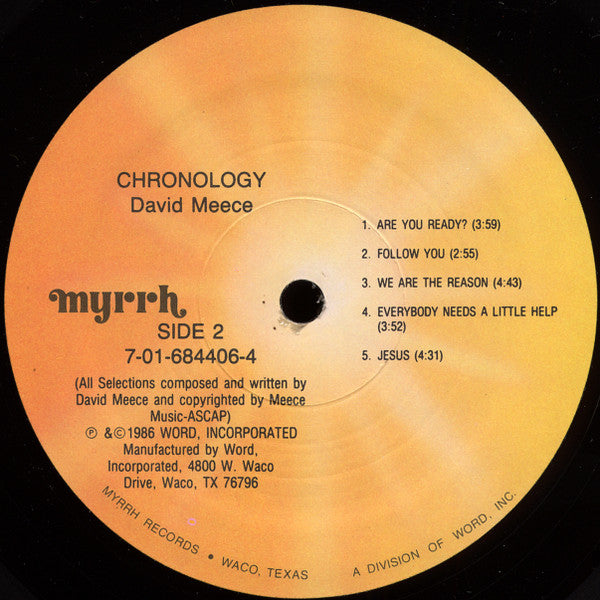 David Meece : Chronology (LP, Comp)