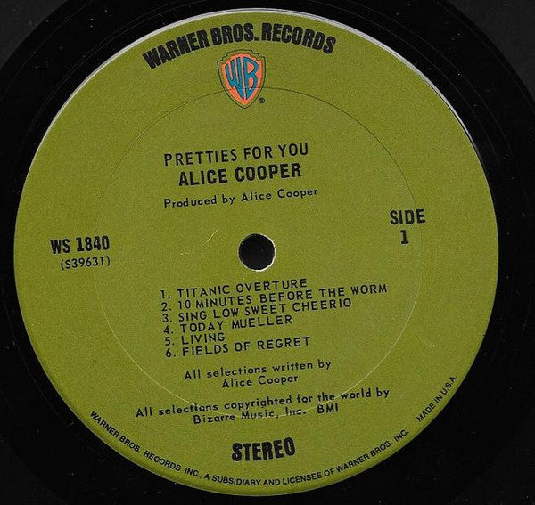 Alice Cooper : Pretties For You (LP, Album, RE, Ter)