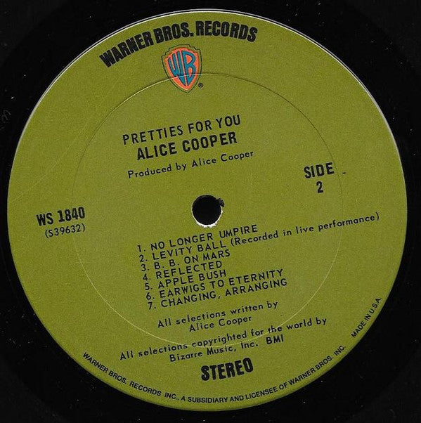 Alice Cooper : Pretties For You (LP, Album, RE, Ter)