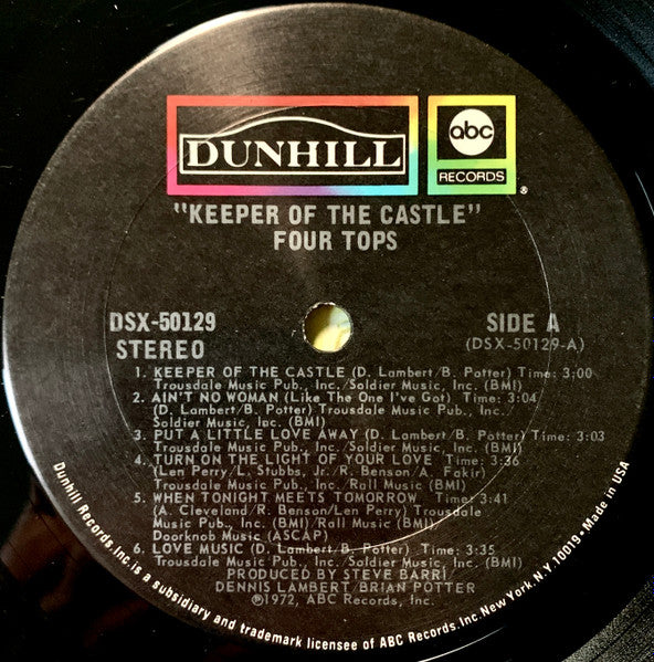 Four Tops : Keeper Of The Castle (LP, Album, San)