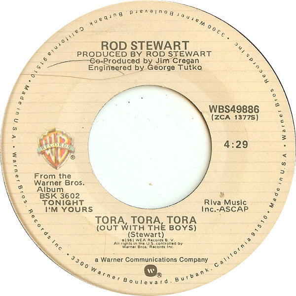 Rod Stewart : Tonight I'm Yours (Don't Hurt Me) (7", Single, Spe)