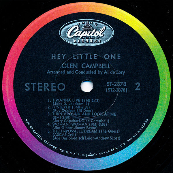 Glen Campbell : Hey, Little One (LP, Album, Scr)