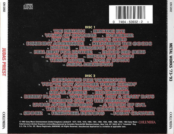 Judas Priest : Metal Works '73-'93 (2xCD, Comp, RM)