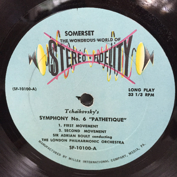 Tchaikovsky* / Sir Adrian Boult Conducting The London Philharmonic Orchestra* : Pathètique (Symphony No. 6) (LP)