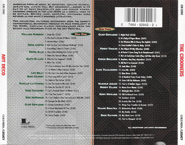 Various : The Crooners (2xCD, Comp, Mono)