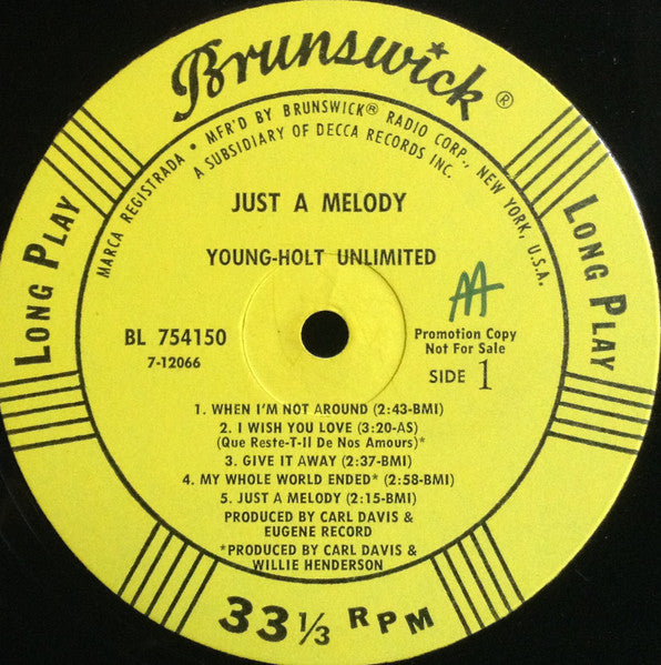 Young-Holt Unlimited* : Just A Melody (LP, Album, Mono)