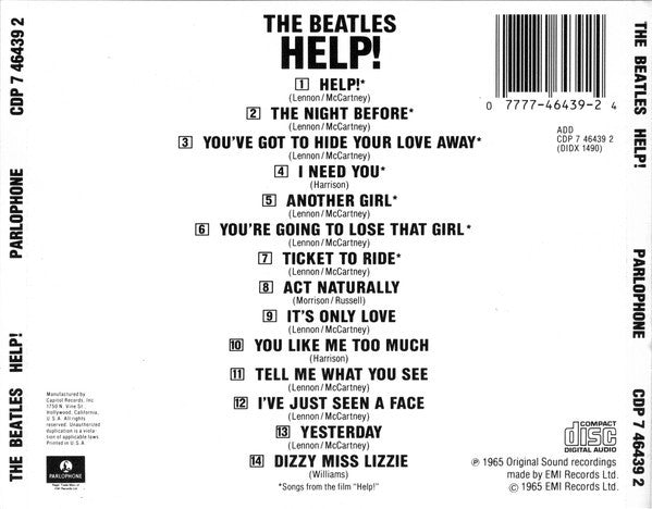 The Beatles : Help! (CD, Album, RE, SRC)