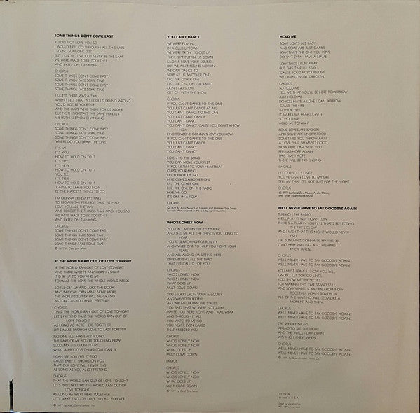 England Dan & John Ford Coley : Some Things Don't Come Easy (LP, Album, PR )