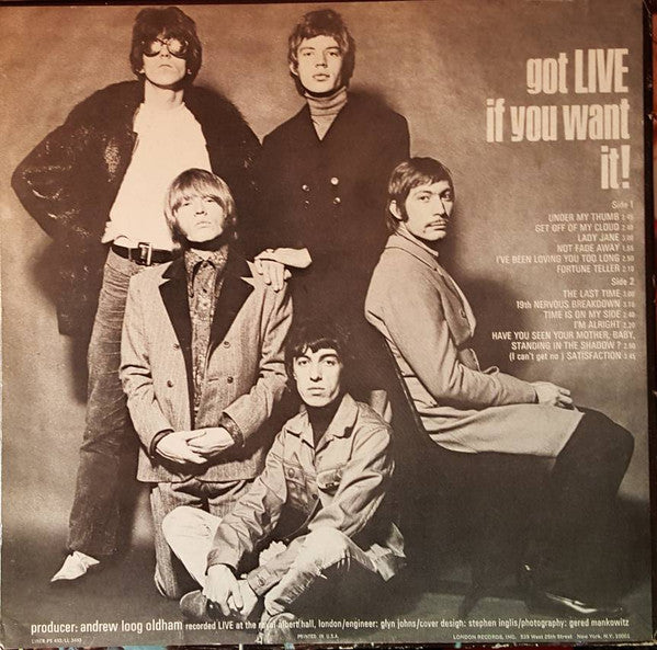 The Rolling Stones : Got Live If You Want It! (LP, Album)