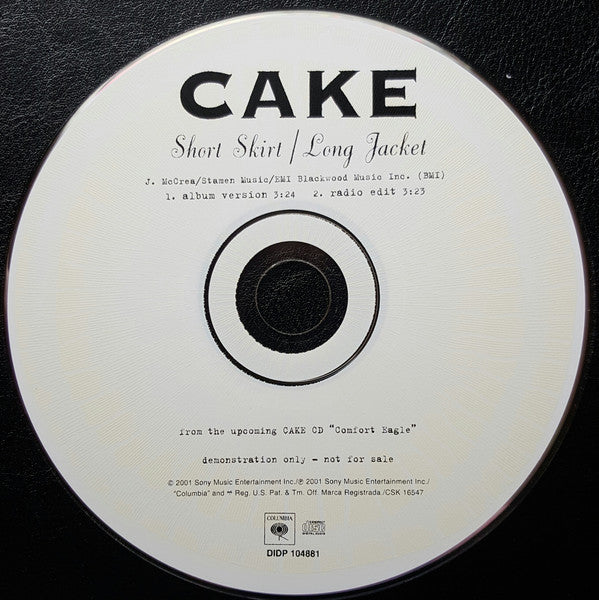 Cake : Short Skirt/Long Jacket  (CD, Single, Promo)