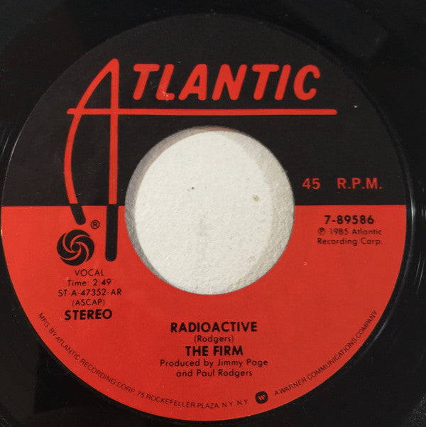The Firm (7) : Radioactive / Together (7", Single, AR)