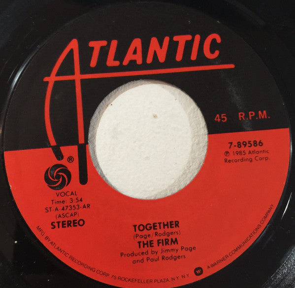 The Firm (7) : Radioactive / Together (7", Single, AR)