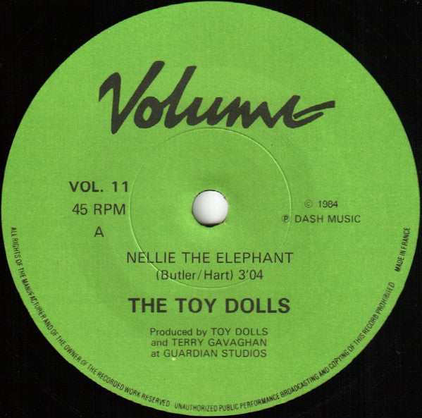 Toy Dolls : Nellie The Elephant (7", Single, RE, Sol)
