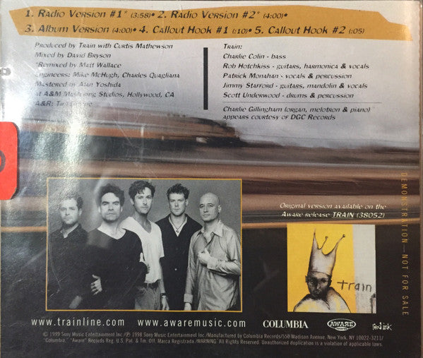 Train (2) : Meet Virginia (CD, Single, Promo)