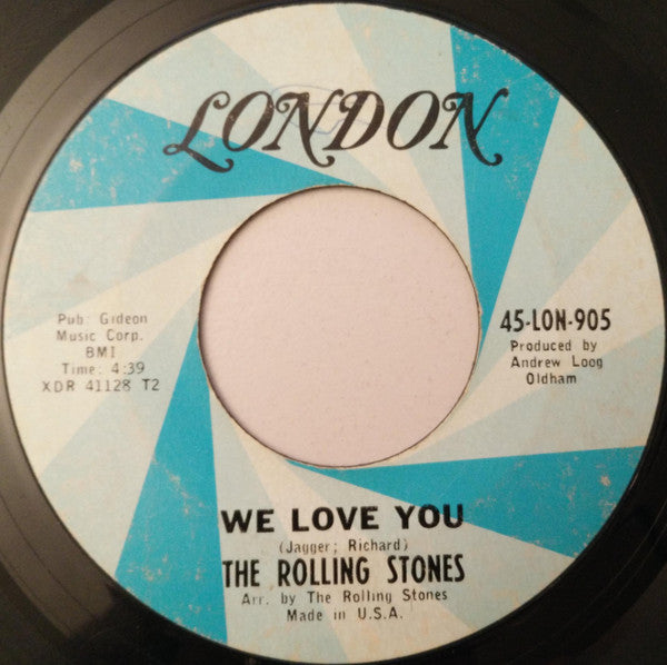 The Rolling Stones : We Love You / Dandelion (7", Single)
