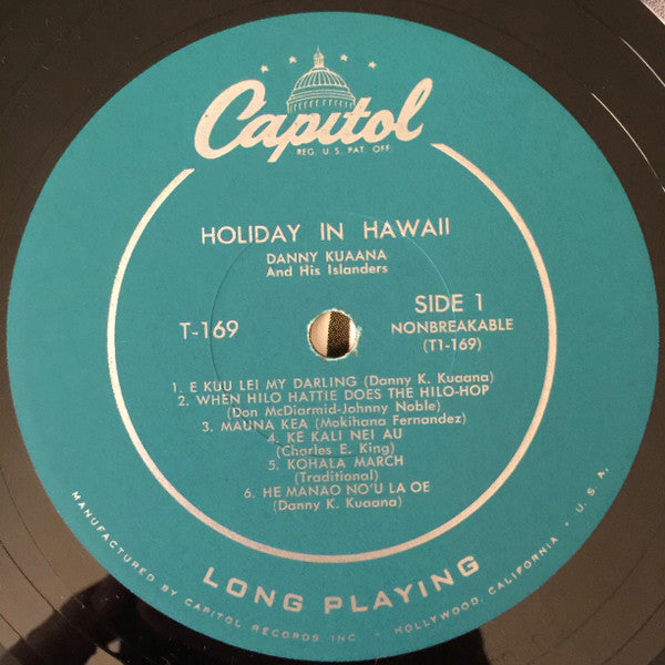 Danny Kuaana And His Islanders : Danny Kuaana Presents Holiday In Hawaii (LP, Album, RE)