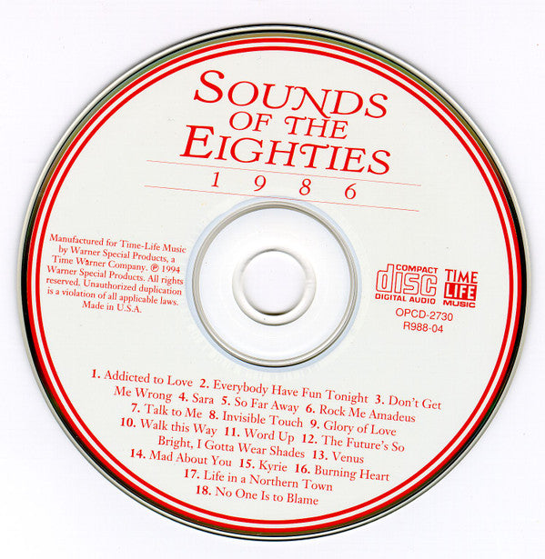 Various : Sounds Of The Eighties 1986 (CD, Comp)