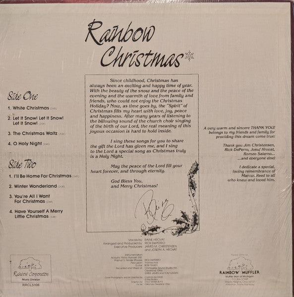 Raine Hrovat : Rainbow Christmas (LP)