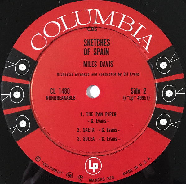 Miles Davis : Sketches Of Spain (LP, Album, Mono, RP, CBS)