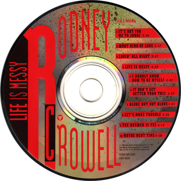 Rodney Crowell : Life Is Messy (CD, Album, Promo, Dig)