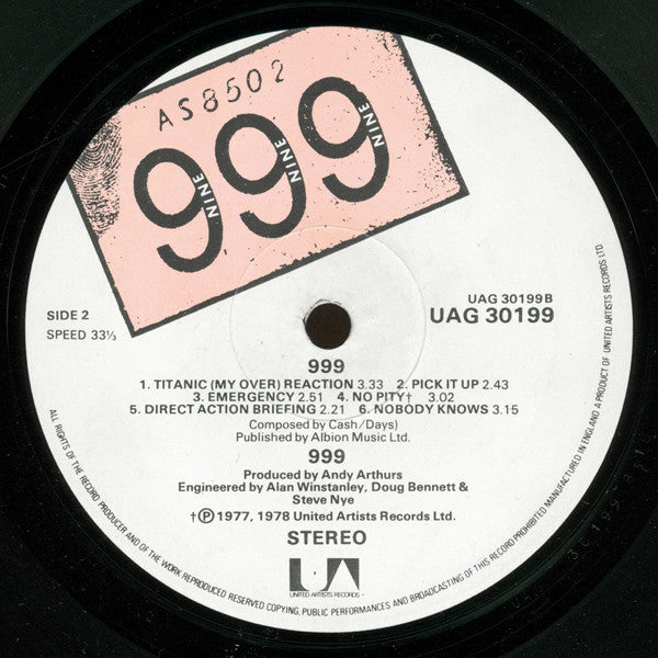999 : 999 (LP, Album)