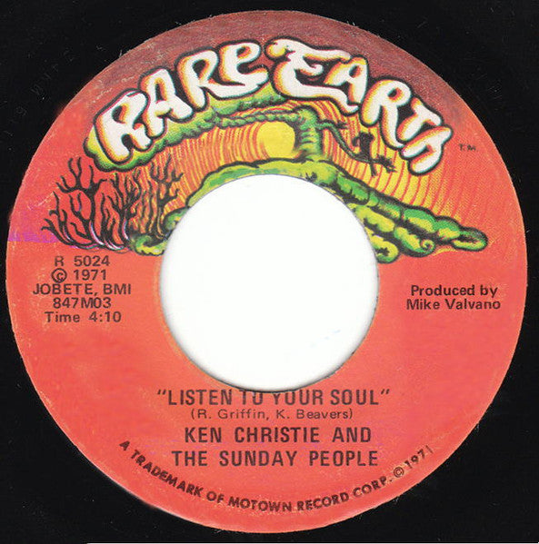 Ken Christie And The Sunday People : Don't Pay Me No Mind / Listen To Your Soul (7", Single)