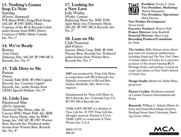 Various : Sounds Of The Eighties 1987 (CD, Comp)