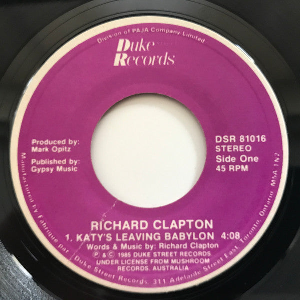 Richard Clapton : Katy's Leaving Babylon (7", Single)