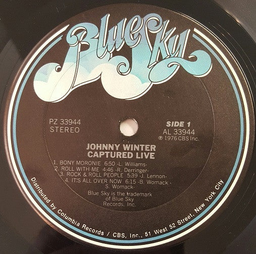 Johnny Winter : Captured Live! (LP, Album, Ter)