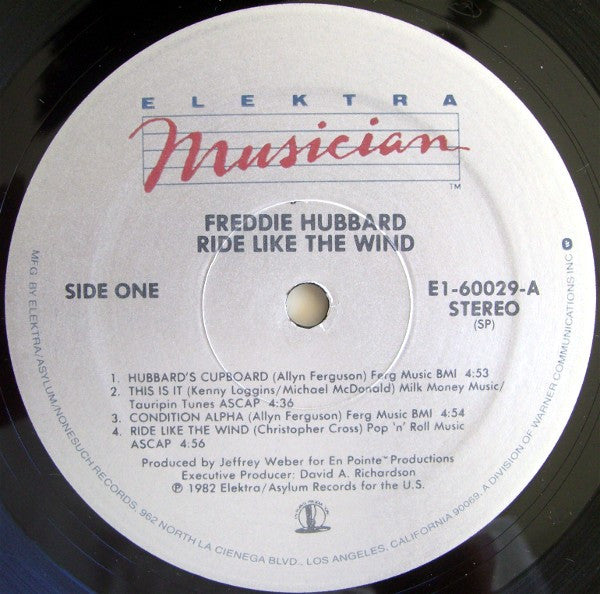 Freddie Hubbard : Ride Like The Wind (LP, Album)