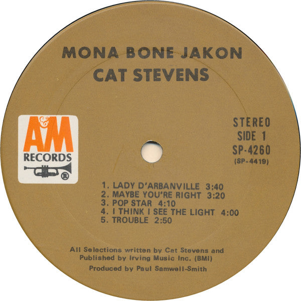 Cat Stevens : Mona Bone Jakon (LP, Album, Ter)